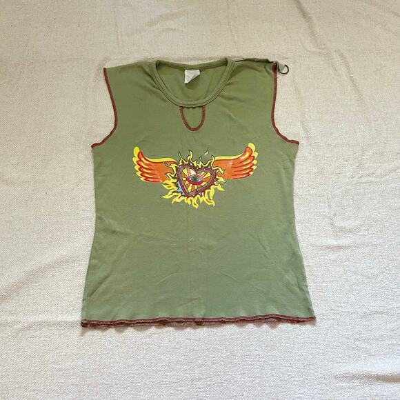 American Vintage Tops - Green sleeveless t shirt tank top